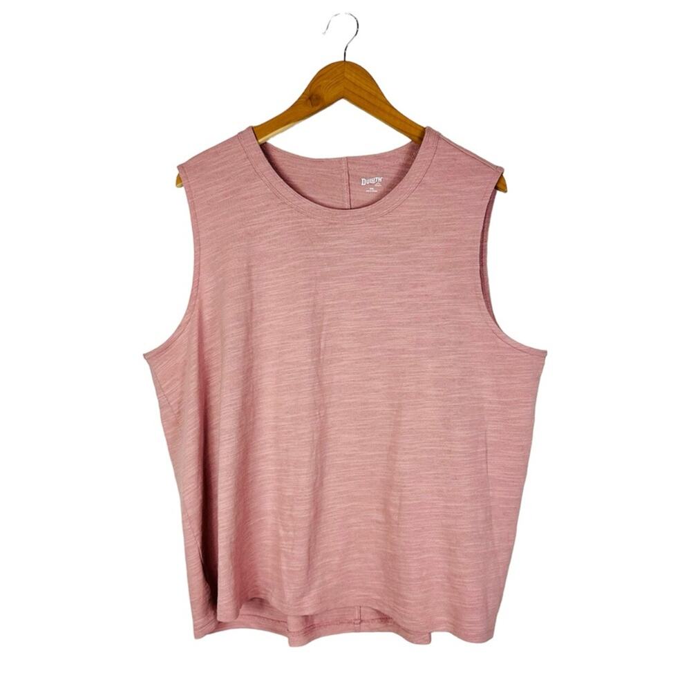 Duluth Trading Co Sleeveless Tank Top Size XXL Athletic Cotton Heathered Pink